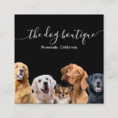 犬のブティック ビジネスカード 黒と白 コーリングカード (正面)