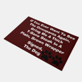 犬のブラックメール形式 ドアマット (アングル)