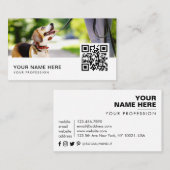 犬のブリーダーの名刺QRコード 名刺 (正面/裏面)