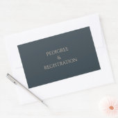 犬のブリーダー用フォルダーラベル 血統書 & 登録 長方形シール (封筒)