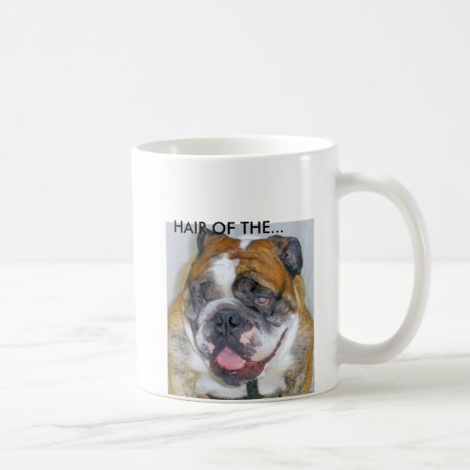 犬のブルドッグのマグのSassydogの毛 コーヒーマグカップ (右)