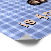 犬のブループレイドベビーアート - 個性的なデザイン ポスター (角)