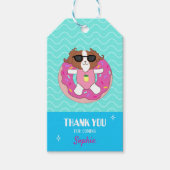 犬のプパーソナライズされたールパーティーありがとうラベル ギフトタグ (正面)