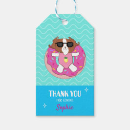 犬のプパーソナライズされたールパーティーありがとうラベル ギフトタグ