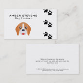 犬のプリントと犬のロゴ 名刺 (正面/裏面)