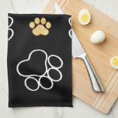 犬のプリントのキッチンタオル キッチンタオル (四つ折り)