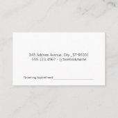 犬のプリントアポイントメント 予約カード (裏面)