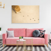 犬のプリントオンカーペット キャンバスプリント (インサイチュ (リビング))