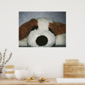 犬のプリント ポスター (キッチン)