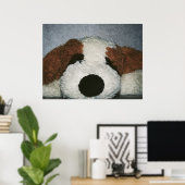 犬のプリント ポスター (ホームオフィス)