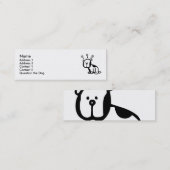 犬のプロフィールカードに質問して下さい! スキニー名刺 (正面/裏面)