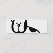 犬のプロフィールカードに質問して下さい! スキニー名刺 (裏面)