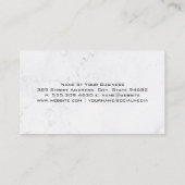 犬のプロフィール画像 | 白大理石の背景 名刺 (裏面)