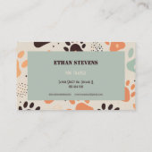 犬のプロフェッショナルレトロポーズ 名刺 (裏面)