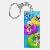 犬のプールパーティー キーホルダー (正面左)