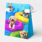 犬のプールパーティー フェイバーボックス (裏面サイド)
