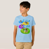 犬のプールパーティー Tシャツ (正面フル)