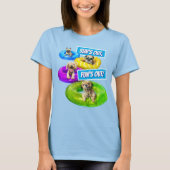 犬のプールパーティー Tシャツ (正面)