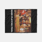 犬のプ遊ールアートワークパピーススヌーカーポケット フリースブランケット (正面(横))