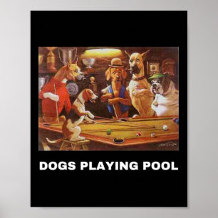 犬のプ遊ールアートワークパピーススヌーカーポケット ポスター