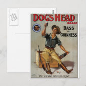 犬のヘッドブランド ポストカード (正面/裏面)