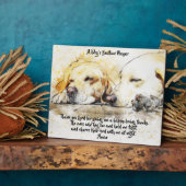 犬のベッドタイム祈りの言葉卓上プラーク フォトプラーク (側面)