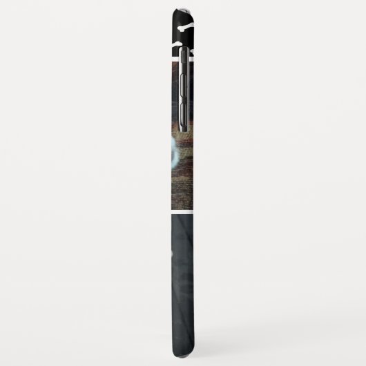 犬のベビーあなた自身の2つの写真のモダンでかわいい骨パターン Case-Mate iPhoneケース (裏面/左)