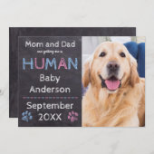 犬のベビー妊娠の発表 案内状 (正面/裏面)