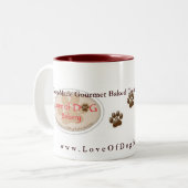 犬のベーカリーのマグの愛 ツートーンマグカップ (正面左)