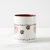 犬のベーカリーのマグの愛 ツートーンマグカップ (中央)