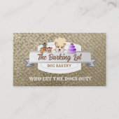犬のベーカリースローガンビジネスカード 名刺 (正面)