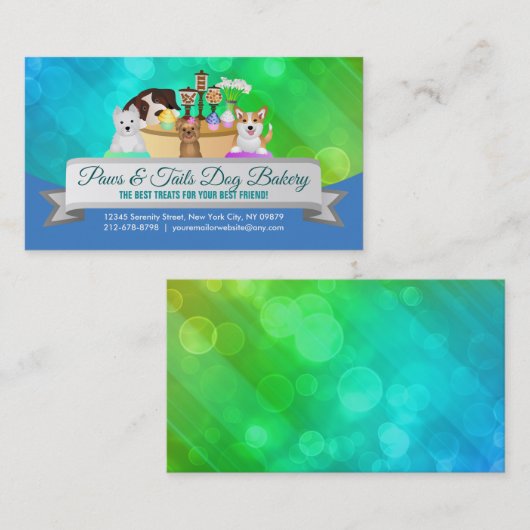 犬のベーカリー名刺 名刺 (正面/裏面)