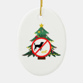 犬のペイ記号 セラミックオーナメント (正面)