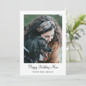 犬のペットから犬の写真ハッピーバースデーママ シーズンカード (スタンド正面)