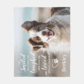犬のペットのパーソナライズされた記念写真思い出 フリースブランケット (正面)