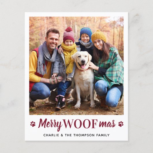 犬のペットの写真から予算シンプルクリスマス (正面)