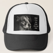 犬のペットの写真カスタムに注意 キャップ (正面)