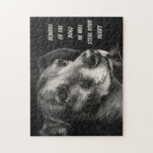 犬のペットの写真カスタムに注意 ジグソーパズル (縦)