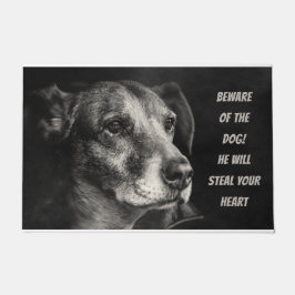 犬のペットの写真カスタムに注意 ドアマット