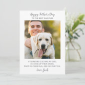 犬のペットの写真カスタムパパの父の日から シーズンカード (スタンド正面)