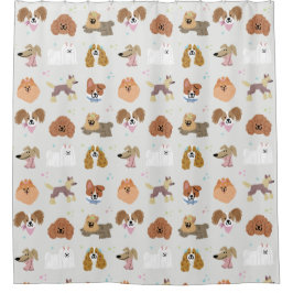 犬のペットの子供 シャワーカーテン