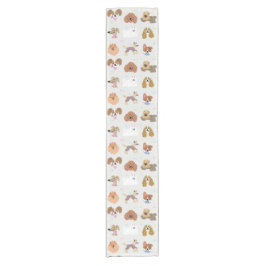 犬のペットの子供 ショートテーブルランナー