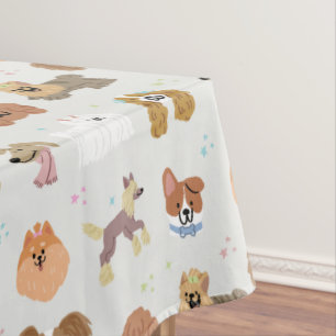 犬のペットの子供 テーブルクロス