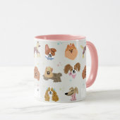 犬のペットの子供 マグカップ (正面右)