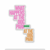 犬のペットの子犬の愛おもしろい シール (正面)