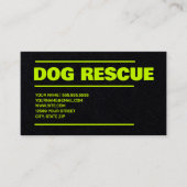 犬のペットの救出 名刺 (正面)