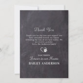 犬のペットの記念撮影4パーソナライズされた写真 サンキューカード (裏面)