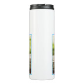 犬のペットの青の名前と写真パーソナライズされた タンブラー (裏面)