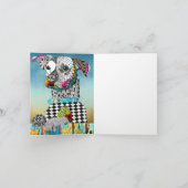 犬のペットの養子縁組と救助グリーティングカード サンキューカード (内部)