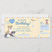 犬のペットシッター誕生日ギフト券 (正面)